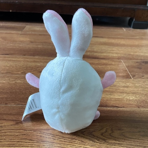 Round white bunny stuffed animal - Picture 4 of 6
